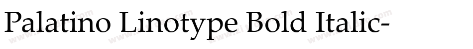 Palatino Linotype Bold Italic字体转换